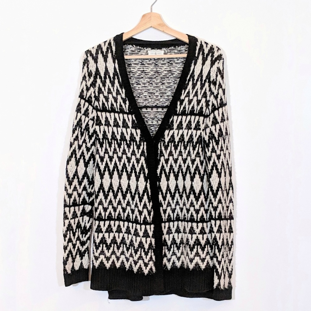 LOU & GREY Chunky Knit Wool Blend Cardigan Small